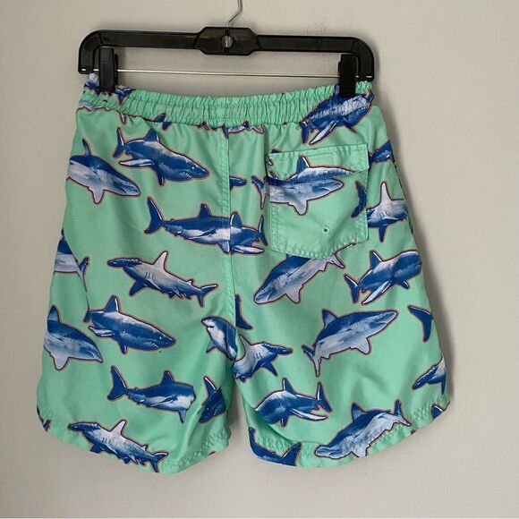 Club Room Men’s Shark Print Swim Trunks size S Lined Green - Picture 3 of 3